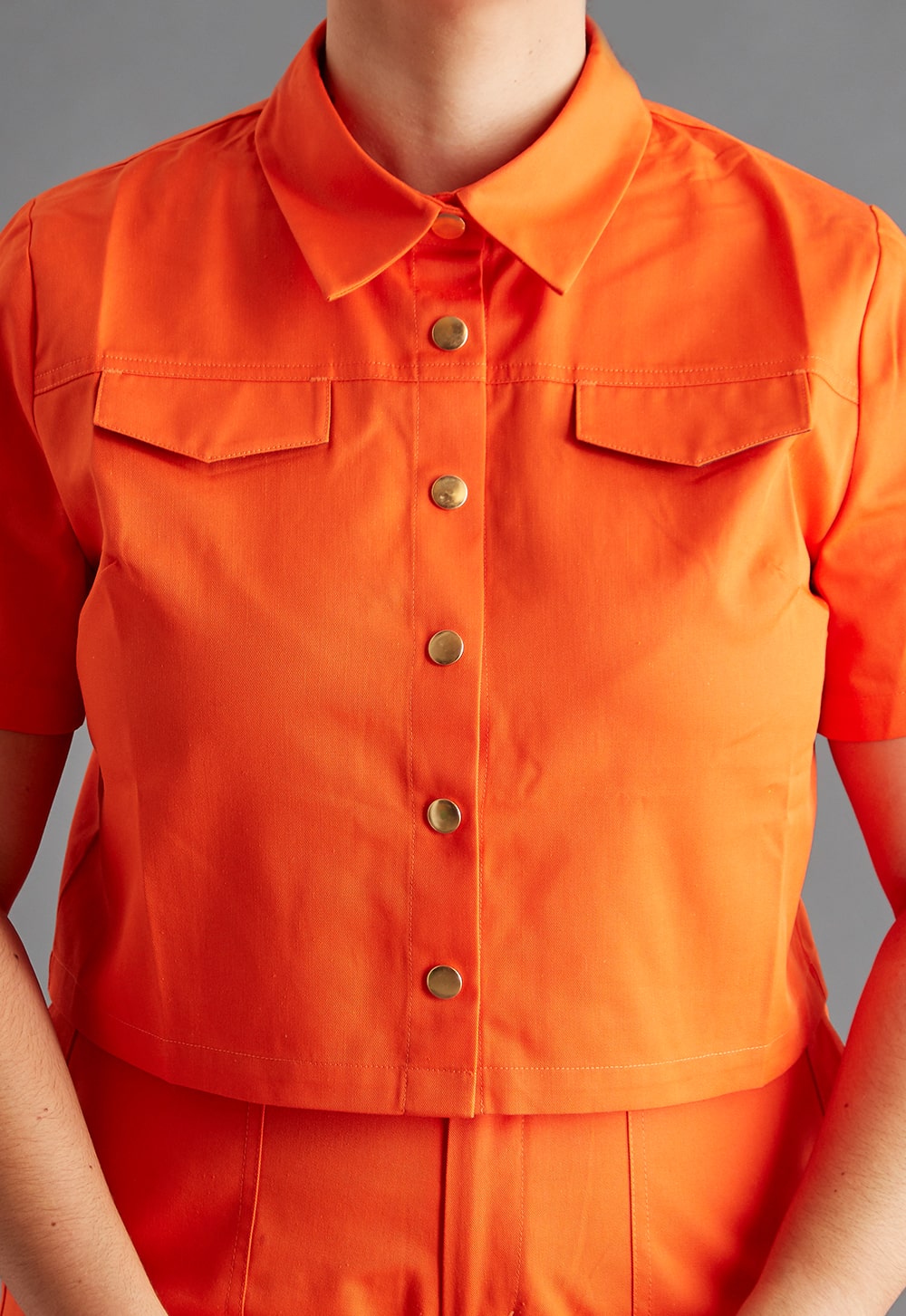 Veste Crop-Top Orange