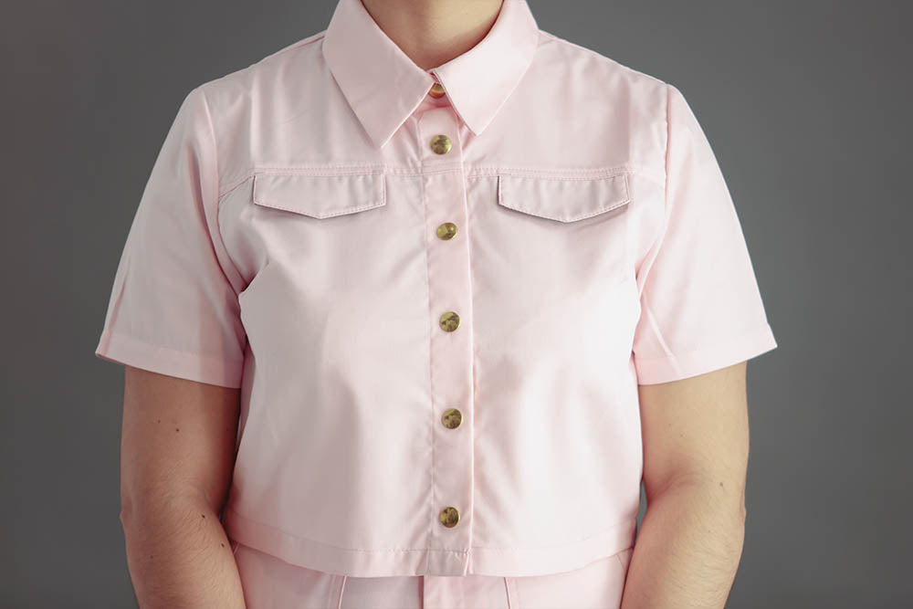 Veste Crop-Top Rose