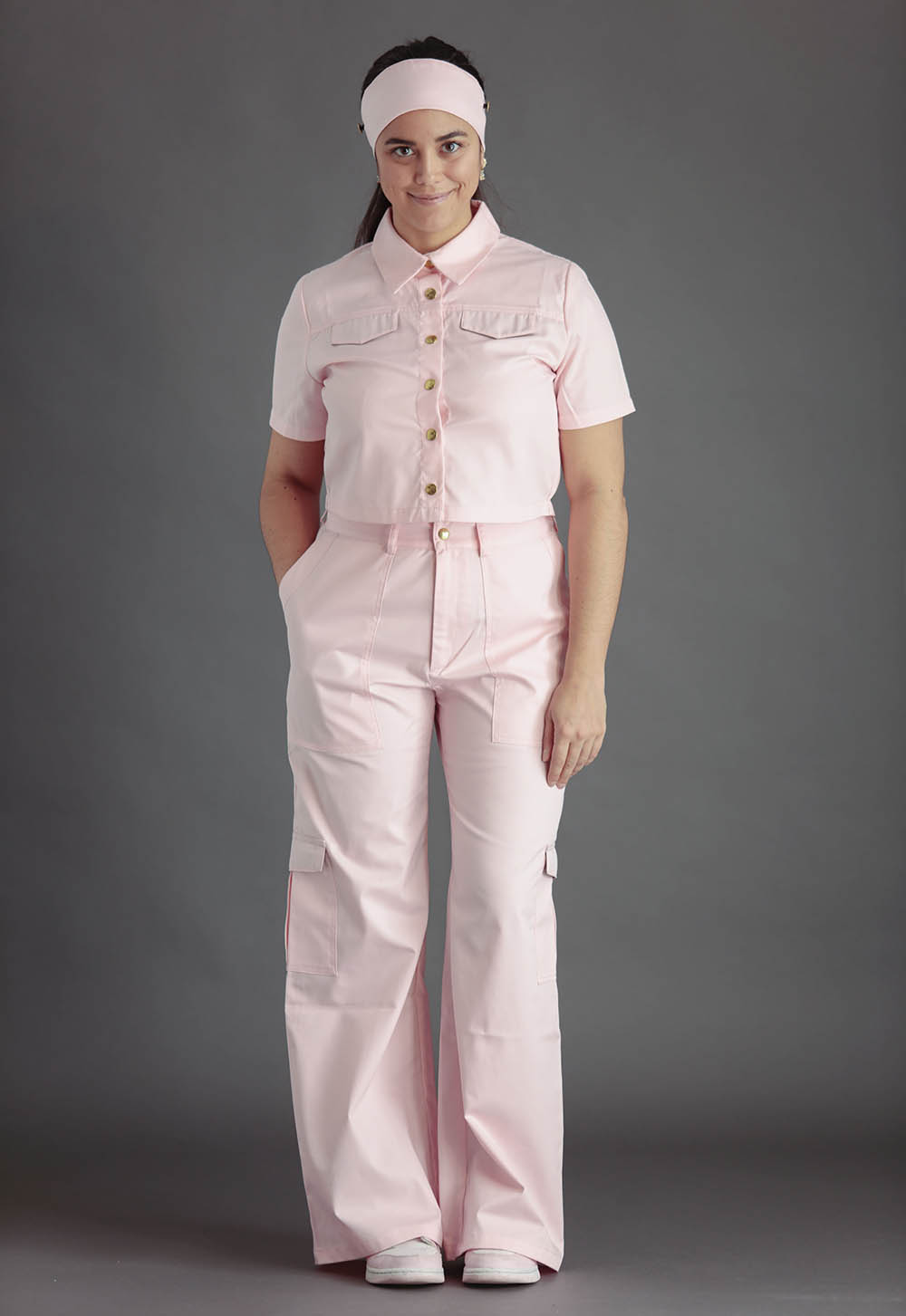 Veste Crop-Top Rose